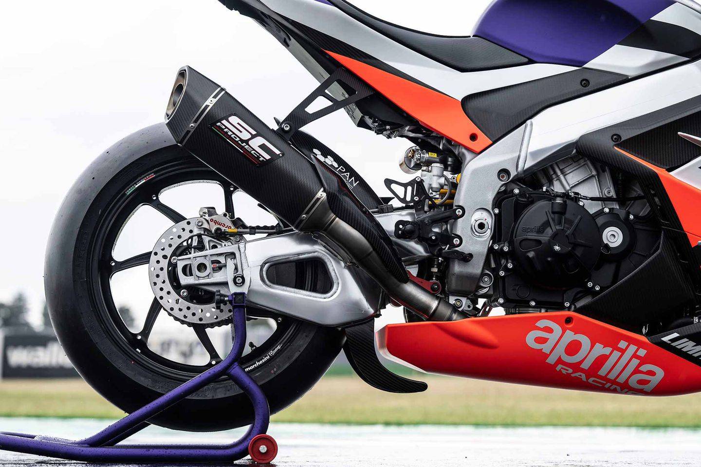 thumbnail image 2 of Aprilia Racing RSV4 Tuono Double-Sided MotoGP Keychain - Black Fabric - US Seller 2 of 5